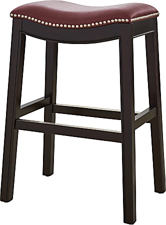 New Ridge Home Julian Counter Stool Red, Red Leather Counter Stools With Backs