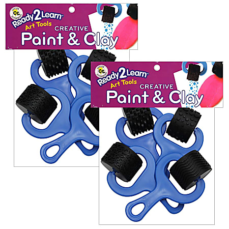Ready 2 Learn Paint And Clay Explorers Set 2, Multicolor, 4 Rollers Per Set, Pack Of 2 Sets