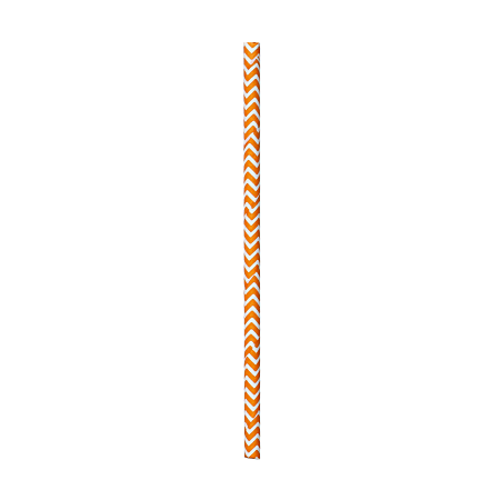 Simply Baked Paper Straws, 5-1/2", Chevron Stripe, Tangerine Orange, Case Of 500 Straws