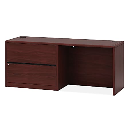 HON® 10700 Series™ Laminate Left-Pedestal Credenza With 36" Lateral File, Mahogany
