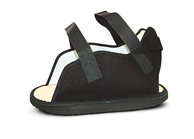 Medline Canvas Cast Boot Rocker With Hook-And-Loop Closures, Medium, Black