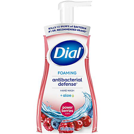 Dial® Antibacterial Foaming Hand Wash, Power Berries Scent, 10 oz, 8/Carton