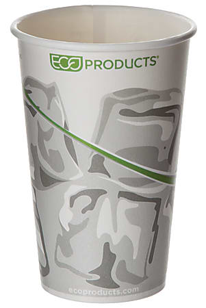 Eco-Products Double-Sided PLA Paper Cold Cups, 16 Oz,