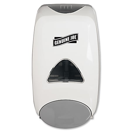 Genuine Joe 1250 ml Foam Soap Dispenser - Manual - 1.32 quart Capacity - Site Window, Soft Push, Sanitary-sealed, Refillable - White - 6 / Carton Genuine Joe 1250 ml Foam Soap Dispenser - Manual - 1.32 quart Capacity - Site Window, Soft Push, Sanitary-sealed, Refillable - White - 6 / Carton