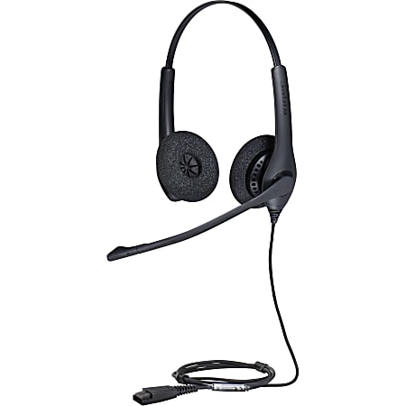 Jabra BIZ 1500 Headset - Quick Disconnect - Wired - Over-the-head - Binaural - Supra-aural - Noise Cancelling MicrophoneTAA Compliant