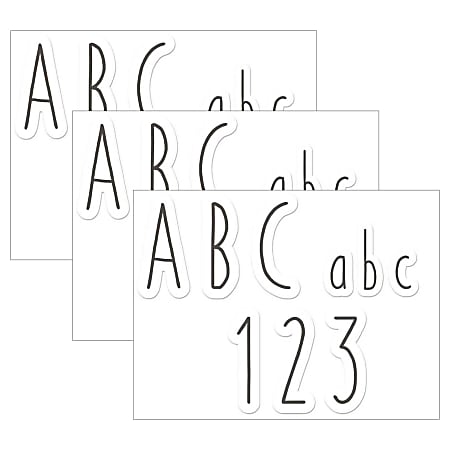 Eureka 4" Deco Letters, A Close-Knit Class Simple Print, 246 Letters Per Pack, Set Of 3 Packs