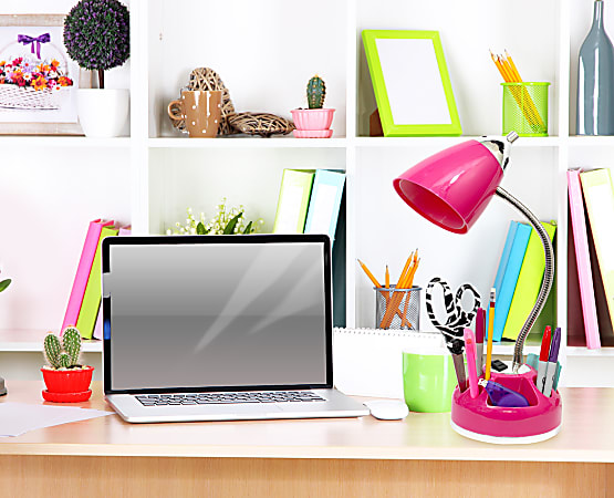 Organizer desk lamp with charging outlet sales