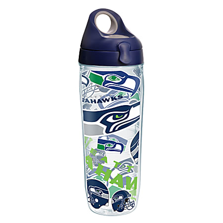 Tervis NFL All-Over Water Bottle With Lid, 24 Oz, Seattle Seahawks