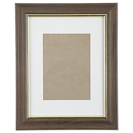 SKILCRAFT® Certificate/Photo Vinyl Frames, 8-1/2" x 11", Walnut, Pack Of 12 Frames (AbilityOne 7105014089957)