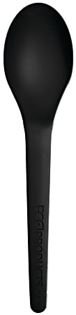 Eco-Products Plantware Spoons, 6", Black, Pack Of 1,000