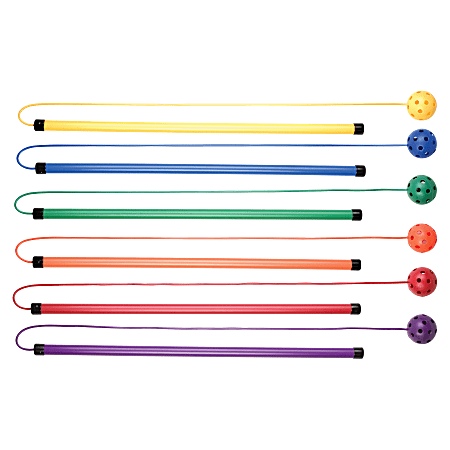 Champion Sports Twirl & Jump Baton Set - Green, Orange, Purple, Red, Royal Blue, Yellow
