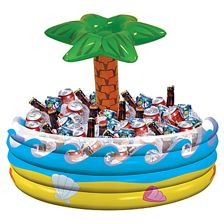 Amscan Summer Luau Tropical Palm Tree Inflatable Cooler,