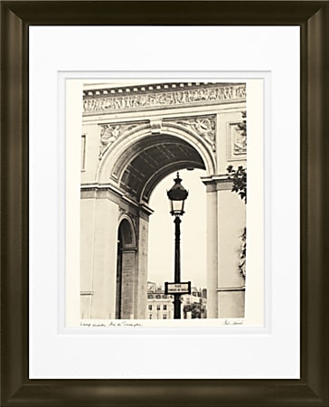 Timeless Frames Marren Espresso-Framed Landscape Artwork, 11" x 14", Lamps Inside Arc De Triomphe