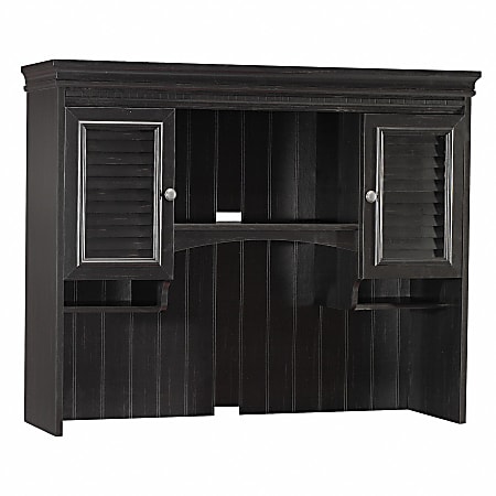 Bush Furniture Fairview Hutch for Computer Desk, Antique Black, Standard Delivery