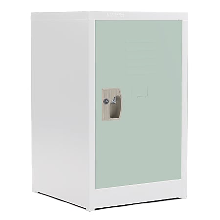 Alpine AdirOffice 1-Tier Steel Lockers, 24"H x 15"W x 15"D, Misty Green, Pack Of 4 Lockers