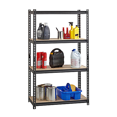Lorell Iron Horse 2300 lb Capacity Riveted Shelving - 4 Shelf(ves) - 60
