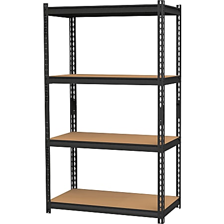 Lorell 2300 lb Capacity Riveted Steel Shelving 60 Height x 36 Width x ...