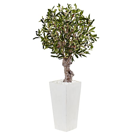 Nearly Natural 3-1/2&#x27;H Olive Artificial Tree With Tower