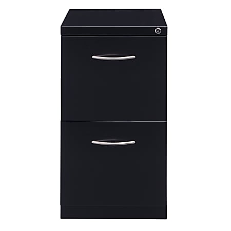Hirsh® 23"D Vertical 2-Drawer Mobile Pedestal File Cabinet, Black