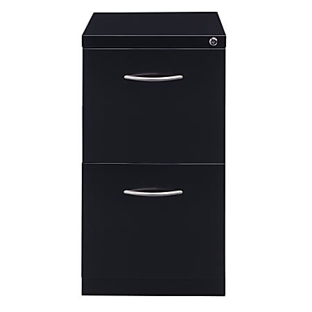 Hirsh&reg; 23"D Vertical 2-Drawer Mobile Pedestal File Cabinet, Black