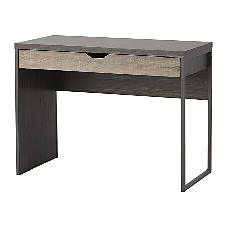 Homestar North America 1-Drawer Laptop Desk, FSC® Certified, Brown/Gray