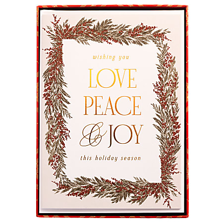 Graphique Holiday Cards With Envelopes 5 x 7 Gold Foil Total Qty 15 ...