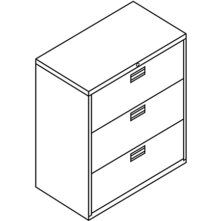 HON Brigade 600 36 W x 18 D Lateral 3 Drawer File Cabinet Black ODP Business Solutions