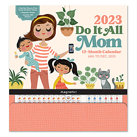 Orange Circle Studio Do It All Monthly Wall Calendar, 12-7/8" x 12", Dia, January To December 2023