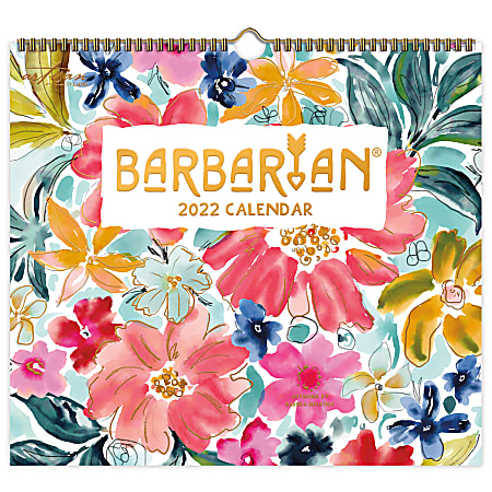 Lang Artisan Spiral Monthly Calendar, 12-3/8” x 13-3/4”, Barbarian, January To December 2022, 229990340