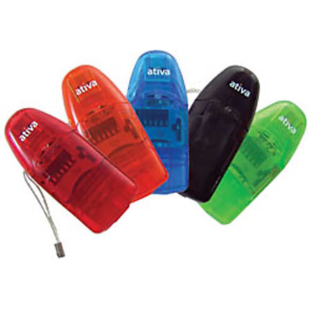 Ativa® Memory Card USB Drive, Secure Digital™ / MultiMediaCard™, Assorted Colors (No Color Choice)