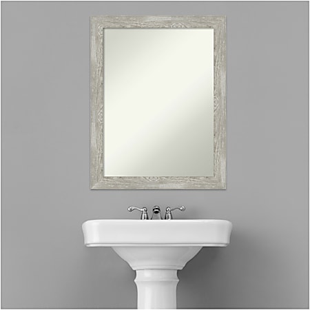 Amanti Art Narrow Non Beveled Rectangle Framed Bathroom Wall Mirror 27 ...