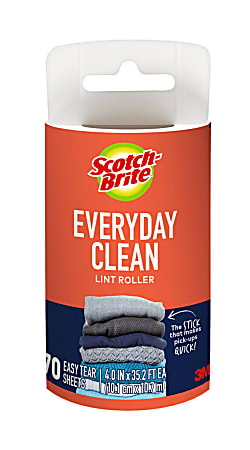 Scotch-Brite™ Lint Roller Refill Roll, White, Perforated, 56 Sheets