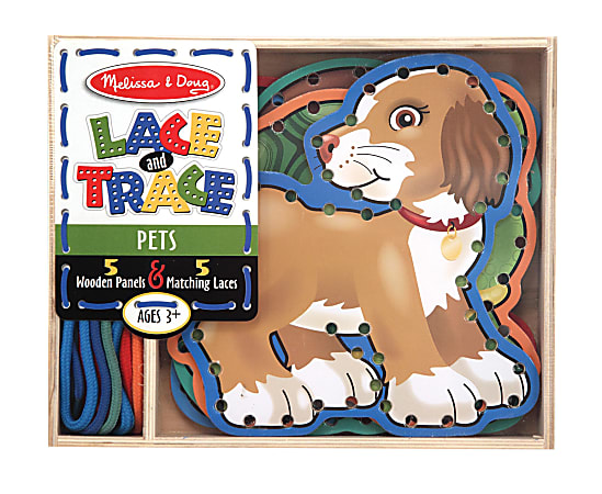 Melissa & Doug Pets 10-Piece Lace And Trace Panels