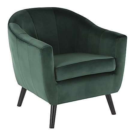 LumiSource Rockwell Contemporary Accent Chair, Black/Green