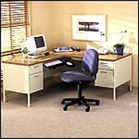 HON® Metro Classic Left Return, Medium Oak/Putty