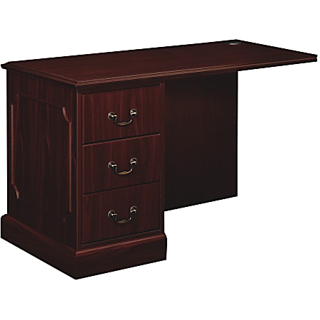 HON® 94000 Series Left Return For Right-Pedestal Desk, Mahogany