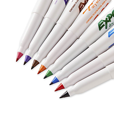 EXPO Bright Sticks Wet Erase Fluorescent Markers Assorted Colors Pack Of 5  - Office Depot