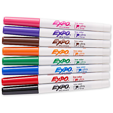 Expo® Low Odor Ultra-Fine Tip Dry Erase Markers - Assorted, 4 pk