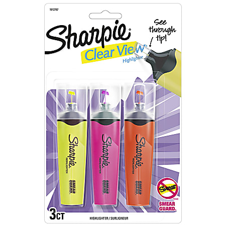 Sharpie Highlighter, Clear View Highlighter with See-Through