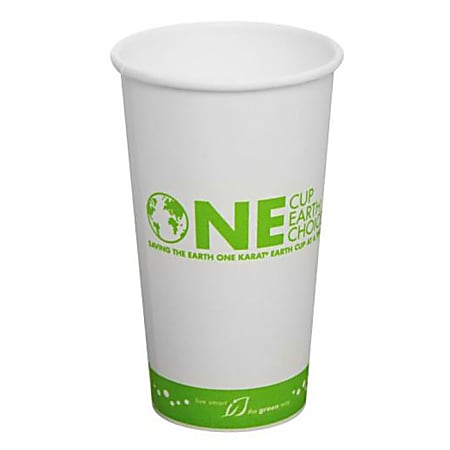 Karat Earth Paper Hot Cups, 20 Oz, White,