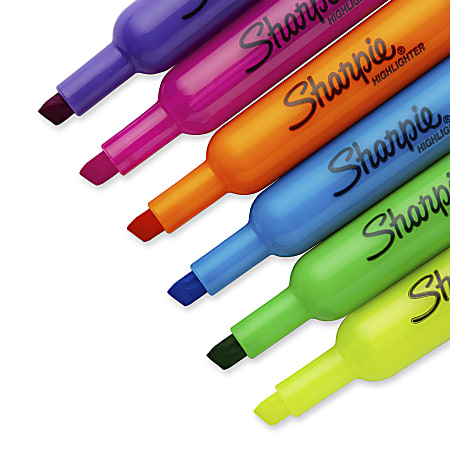 Sharpie Pocket Style Highlighters, Chisel Tip, Assorted Colors, Dozen
