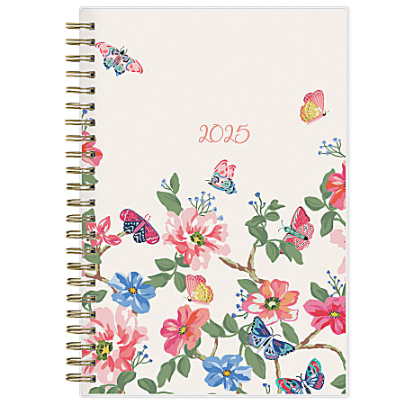 2025 Blue Sky Weekly/Monthly Planning Calendar, 5” x 8”, Fly By Frosted, January To December