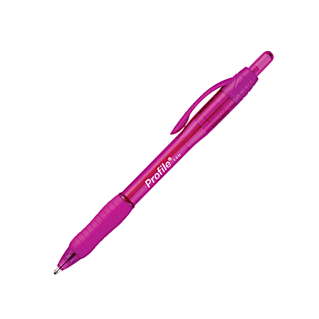Paper Mate® Profile Retractable Ballpoint Pen, Bold Point, 1.4 mm, Magenta Ink
