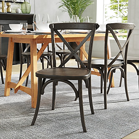 Flash Furniture HERCULES Series Stackable Cross-Back Chair, Early American