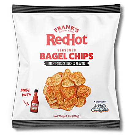 Calibagels Frank's Red Hot Bagel Chips, 1 Oz, Case Of 48 Bags