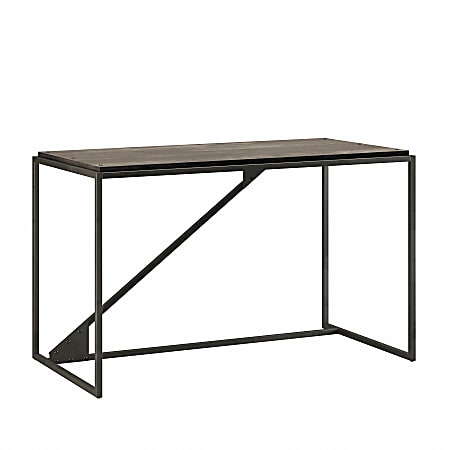 Bush Furniture Refinery 50"W Industrial Desk, Dark Gray Hickory, Standard Delivery