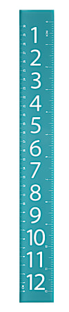 Divoga® Metallic Pop Ruler, 12", Teal