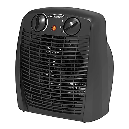 Brentwood&reg; H-F305 1,500-Watt-Max Portable Electric Space Heater and Fan, Black