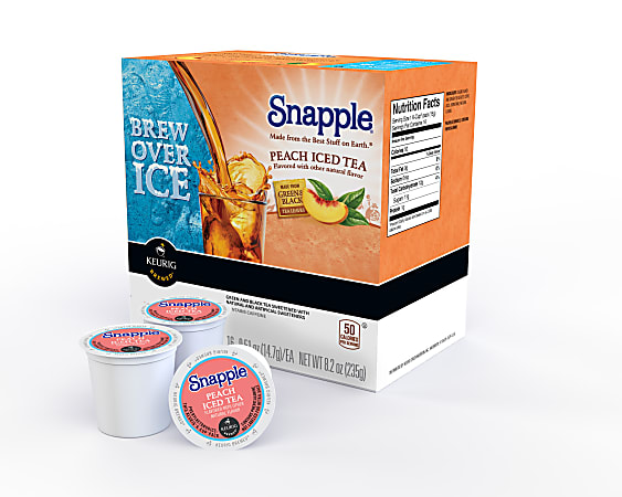 Snapple® Pods Peach Iced Tea K-Cup® Pods, Box Of 16