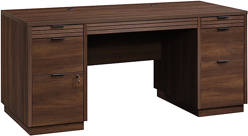 Sauder® Englewood 66"W Executive Computer Desk, Spiced Mahogany